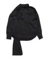 Acne Studios Layered Satin Blouse In Black