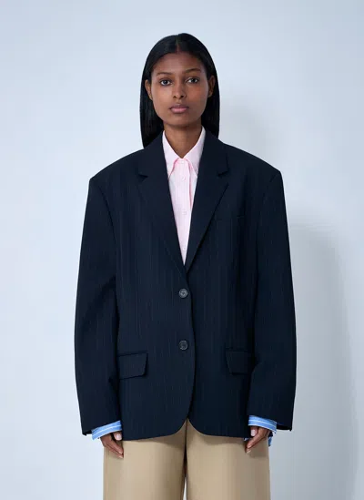 Acne Studios Layered Single-breasted Blazer In Blue