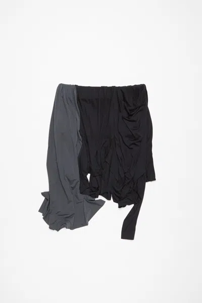 Acne Studios Layered Skirt In Anthracite Grey