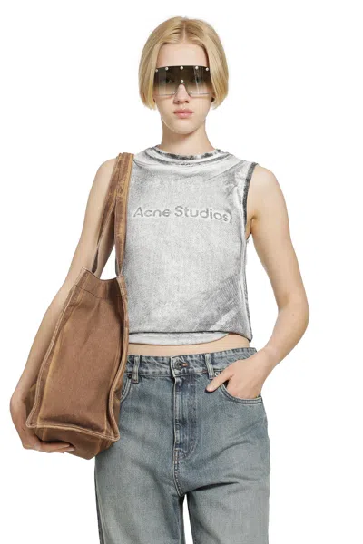 Acne Studios Layered Tank Top In Gray