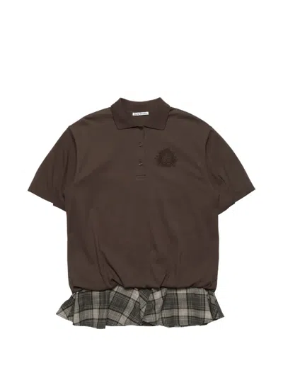 Acne Studios Layered T-shirt Dress In Brown