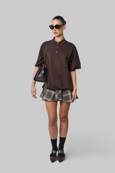 Acne Studios Layered T‑shirt Dress In Brown