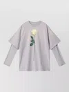 Acne Studios Layered T-shirt In Gray