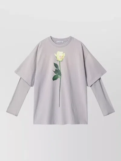 Acne Studios Layered T-shirt In Gray