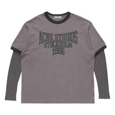 Pre-owned Acne Studios Layered Two-in-one Long-sleeve Tee 'purple/black' | Women's Size S