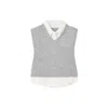 Acne Studios Layered-v-neck Vest In Gray