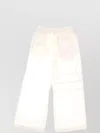 ACNE STUDIOS LAYERED WIDE LEG TROUSERS WITH SHEER ELASTIC WAISTBAND