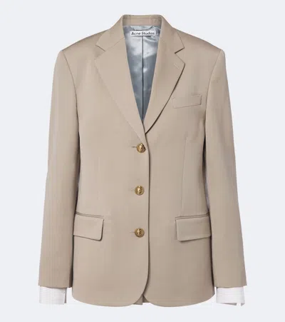 Acne Studios Layered Wool Blazer In Neutral