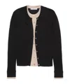 Acne Studios Layered-effect Button-up Cardigan In Black
