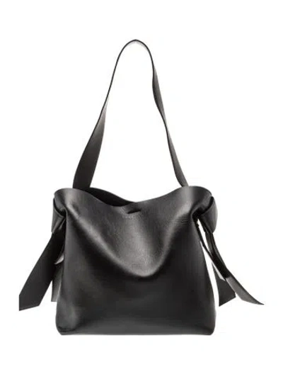 Pre-owned Acne Studios Leather Acne Musubi Medium In Black