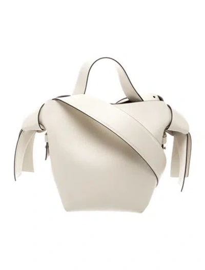 Pre-owned Acne Studios Leather Acne Musubi Mini In Neutrals