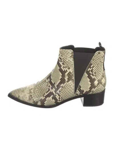 Pre-owned Acne Studios Leather Animal Print Chelsea Boots In Multi