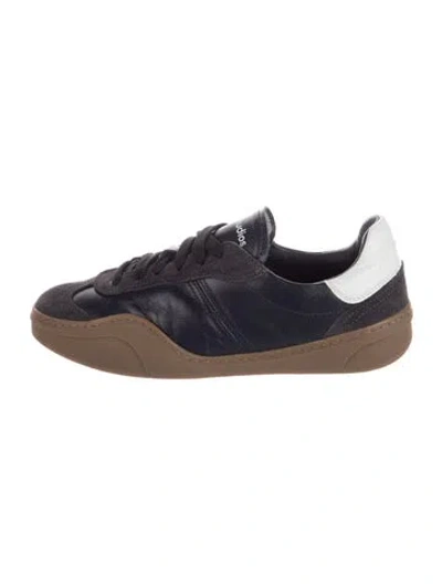 Pre-owned Acne Studios Leather Athletic Sneakers In Blue
