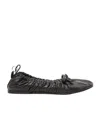 Acne Studios Leather Ballerina Shoes In Black