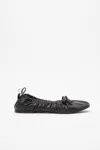 Acne Studios Leather Ballerina Shoes In Black