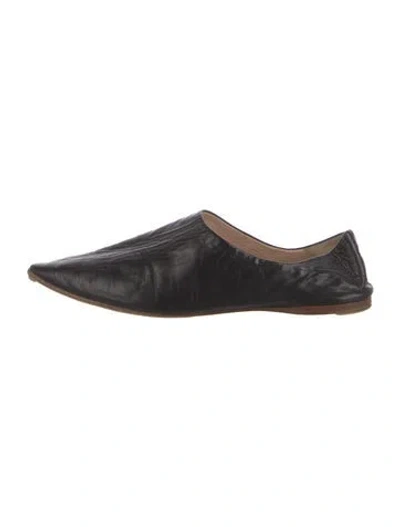 Pre-owned Acne Studios Leather Ballet Flats In Black