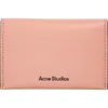 Acne Studios Pink Folded Leather Card Holder In Ad2 Salmon Pink
