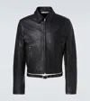 Acne Studios Leather Biker Jacket In Black