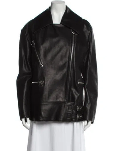 Pre-owned Acne Studios Leather Biker Jacket In Black