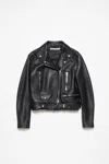 Acne Studios Leather Biker Jacket In Black