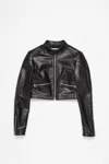 Acne Studios Leather Biker Jacket In Black