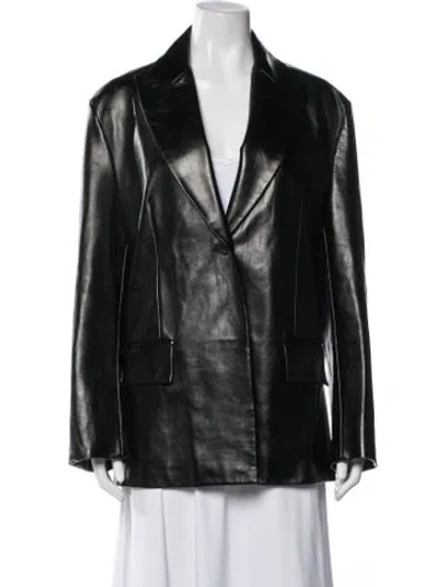 Pre-owned Acne Studios Leather Blazer In Multi