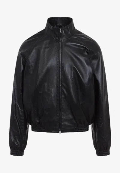 ACNE STUDIOS LEATHER BOMBER JACKET