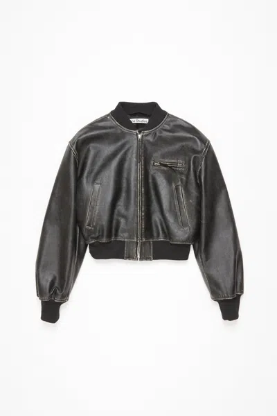 ACNE STUDIOS LEATHER BOMBER JACKET