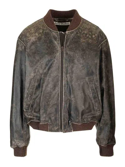 ACNE STUDIOS LEATHER BOMBER JACKET