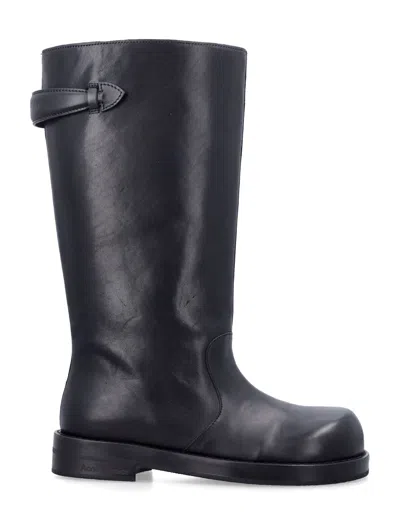 Acne Studios Leather Boots In Black
