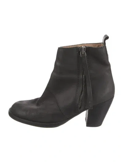 Pre-owned Acne Studios Leather Boots In Black