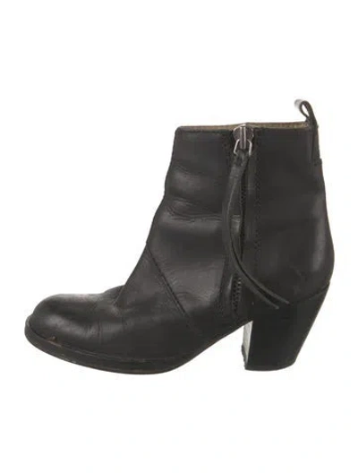 Pre-owned Acne Studios Leather Boots In Black