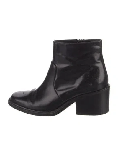 Pre-owned Acne Studios Leather Boots In Black