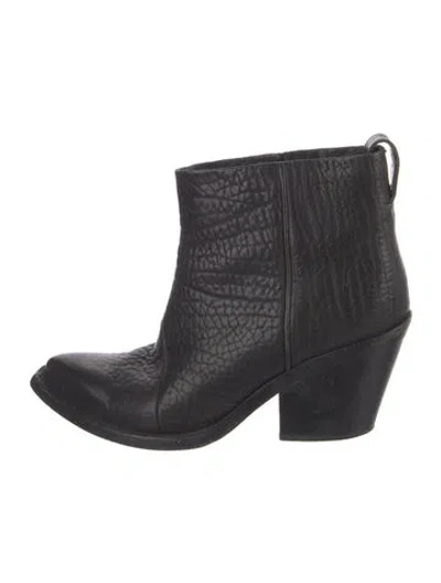 Pre-owned Acne Studios Leather Boots In Black