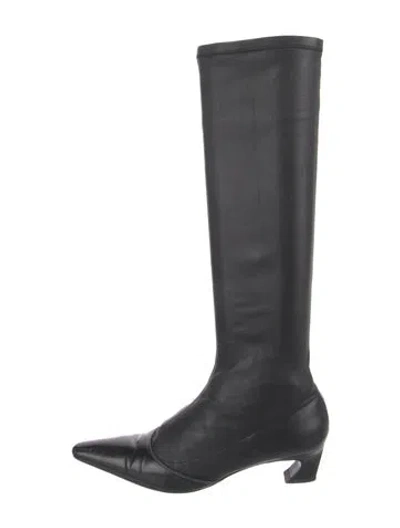 Pre-owned Acne Studios Leather Boots In Black