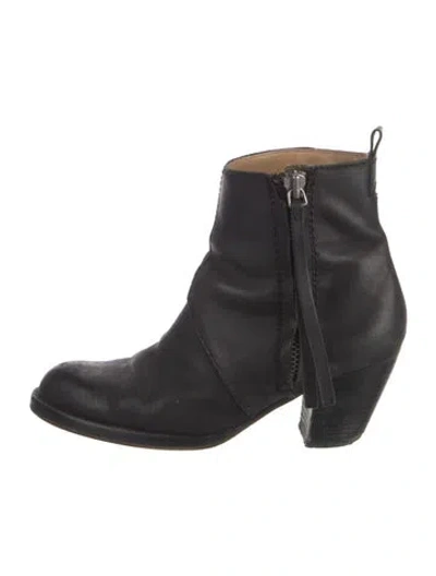 Pre-owned Acne Studios Leather Boots In Black