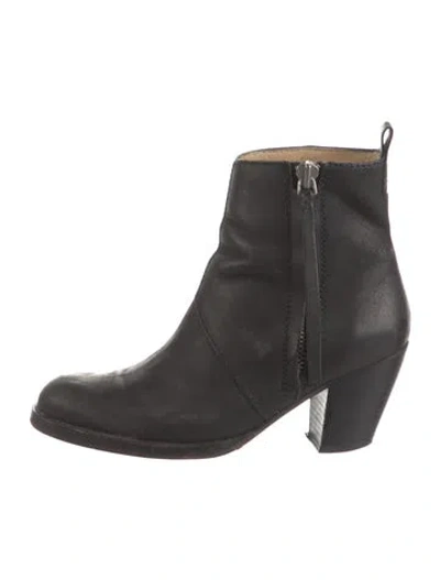Pre-owned Acne Studios Leather Boots In Black