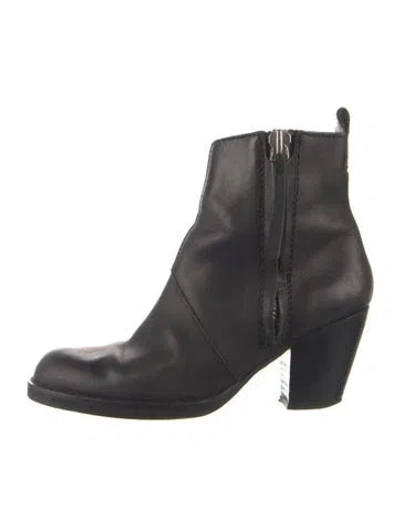 Pre-owned Acne Studios Leather Boots In Black