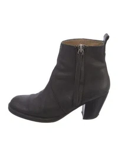 Pre-owned Acne Studios Leather Boots In Black