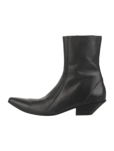 Pre-owned Acne Studios Leather Boots In Black