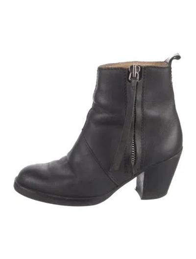 Pre-owned Acne Studios Leather Boots In Black