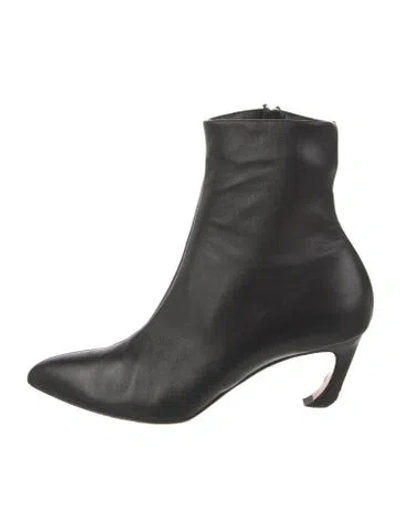 Pre-owned Acne Studios Leather Boots In Black