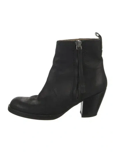 Pre-owned Acne Studios Leather Boots In Black