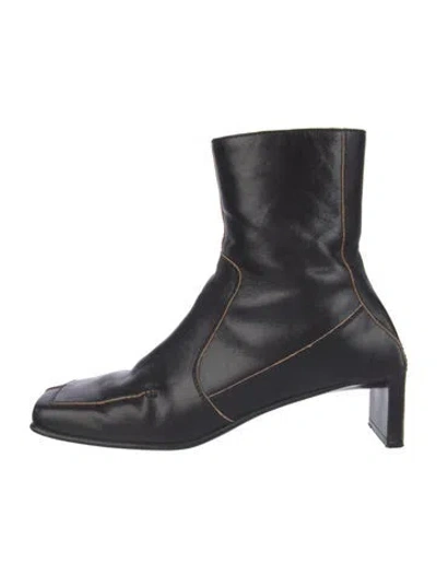 Pre-owned Acne Studios Leather Boots In Black