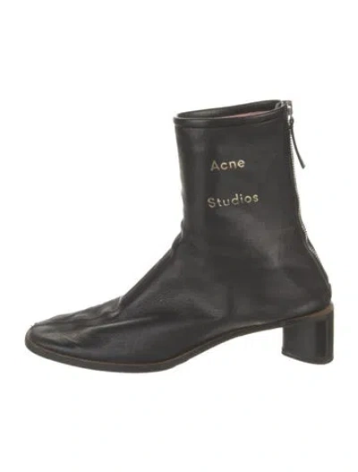 Pre-owned Acne Studios Leather Boots In Black