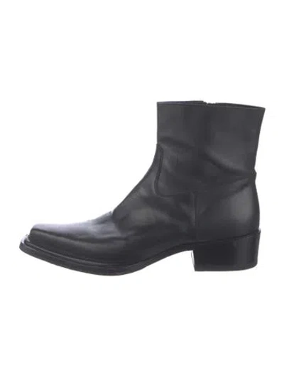 Pre-owned Acne Studios Leather Boots In Black