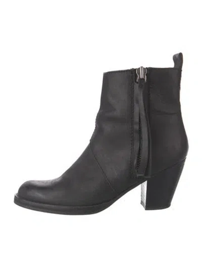 Pre-owned Acne Studios Leather Boots In Black