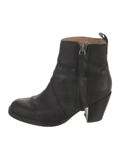 Pre-owned Acne Studios Leather Boots In Black
