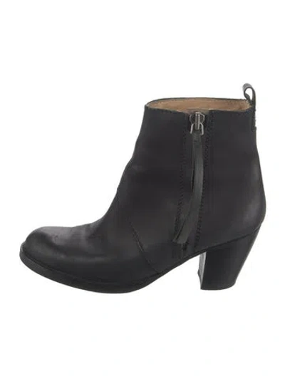 Pre-owned Acne Studios Leather Boots In Black