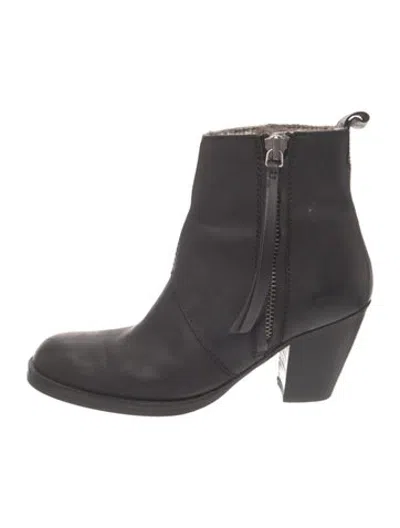 Pre-owned Acne Studios Leather Boots In Black